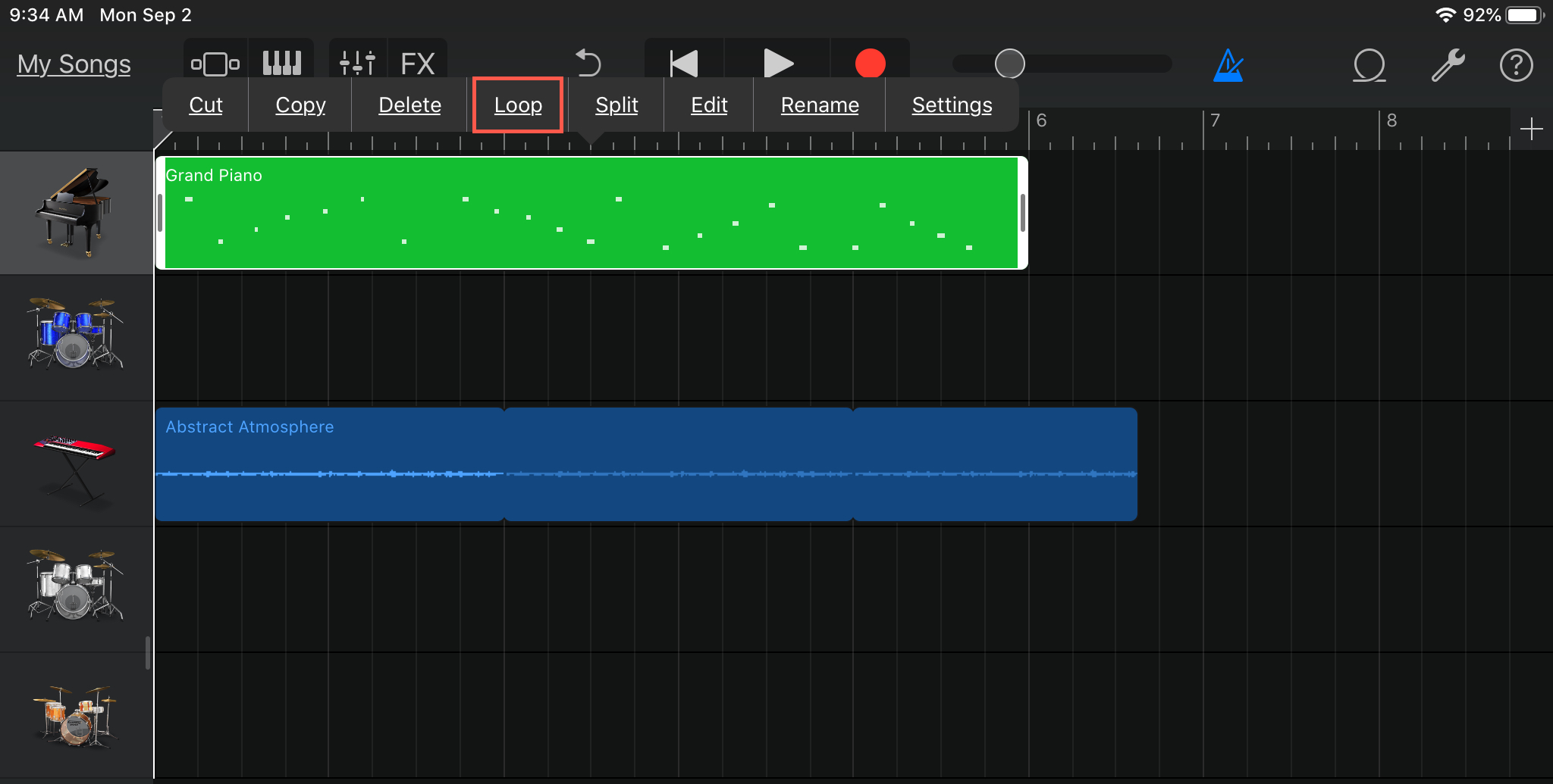 How To Loop A Section In Garageband Ipad